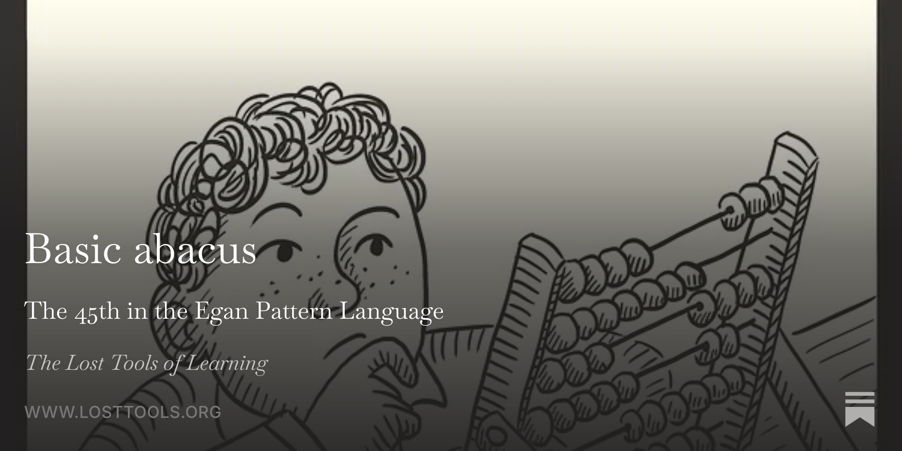 Basic abacus - The Lost Tools of Learning
